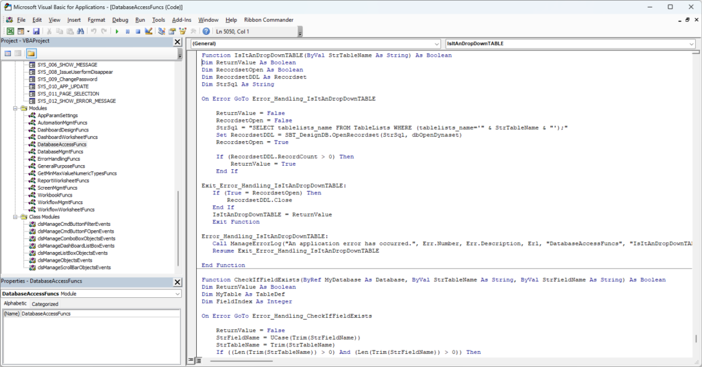 Querying a database table